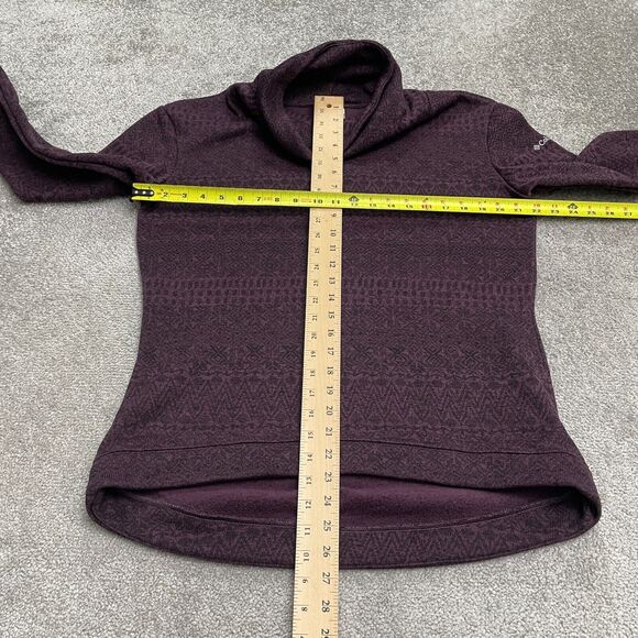 Columbia Pullover Sweater Season Women Medium Purple Geometric Turtleneck Casual - Picture 6 of 11